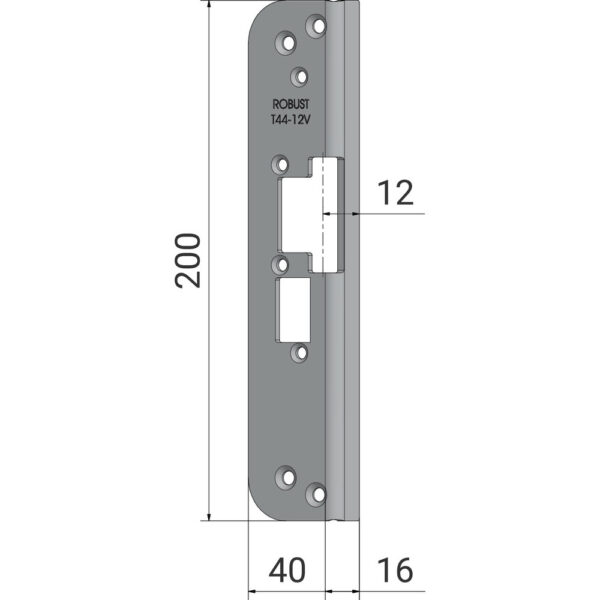 Robust - Monteringsstolpe T44-12V ( - )