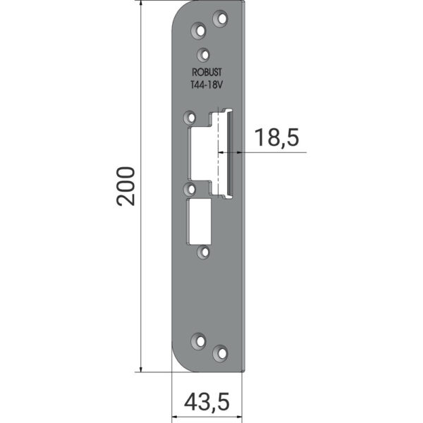 Robust - Monteringsstolpe T44-18V ( - )