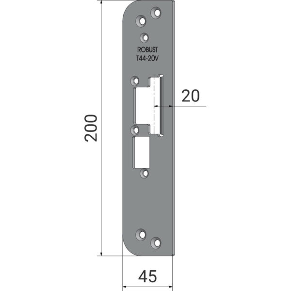 Robust - Monteringsstolpe T44-20V ( - )