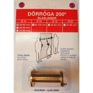 Dörröga 3865 14mm lock mässing SB