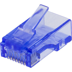 Modularkontakt RJ45 Cat6 UTP transparent blå 20-pack