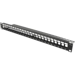 Patchpanel 19tum Keystone 24 portar oskärmat