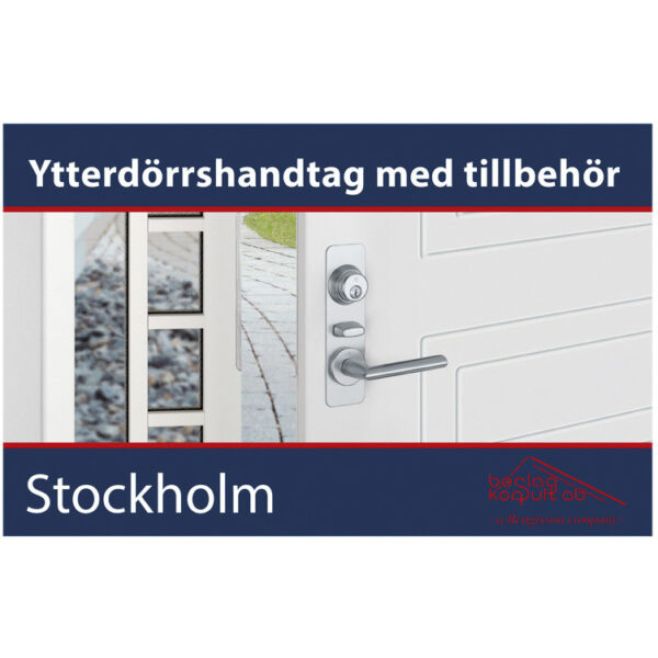 Ytterdörrset Stockholm F1 aluminium silver nickelfritt SB