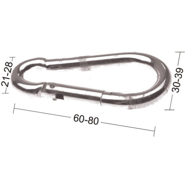 Karbinhake 245 80 x 8mm galv SB