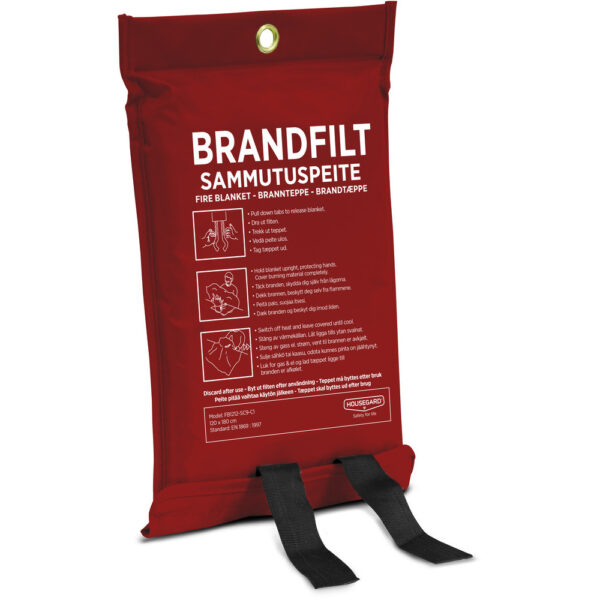 Brandfilt 120x120cm röd SB