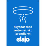 Skylt Brandlarm PVC A5 148x210mm Elajo