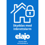 Skylt Inbrottslarm PVC A4 210x297mm Elajo