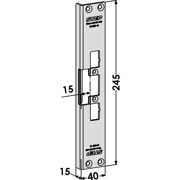 Monteringsstolpe ST4002-15 vinklad