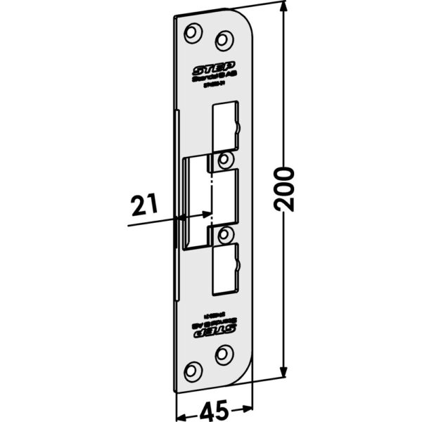 Monteringsstolpe ST4009-21 plan