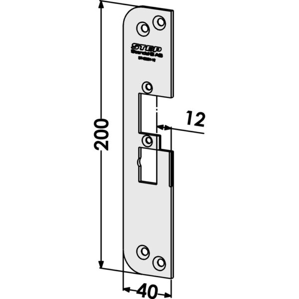 Monteringsstolpe ST4030V-12 plan vä