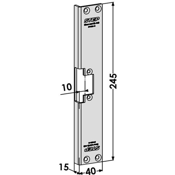 Monteringsstolpe ST4060-10 vinklad 10mm