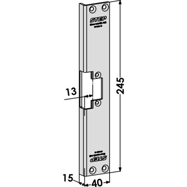 Monteringsstolpe ST4060-13 vinklad 13mm