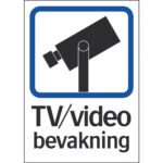 Dekal TV/Video bevak sjh dubbelsidig A5