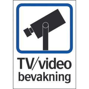 Dekal TV/Video bevak sjh dubbelsidig A5