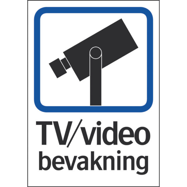 Dekal TV/Video bevak sjh dubbelsidig A6