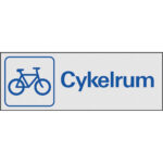 Skylt Cykelrum aluminium