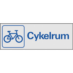 Skylt Cykelrum aluminium