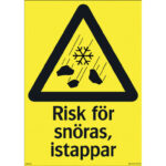 Skylt Risk för snöras A3 297x420mm