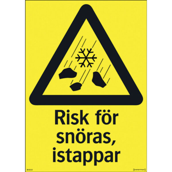 Skylt Risk för snöras A3 297x420mm