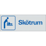 Skylt Skötrum aluminium